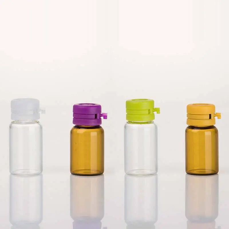 3ml 4ml Crimp Neck Glass Vials With Plastic Sealin