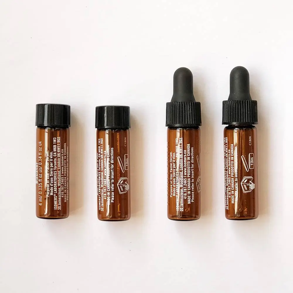 Custom Made 10ml Amber Glass Vials With Black Drop