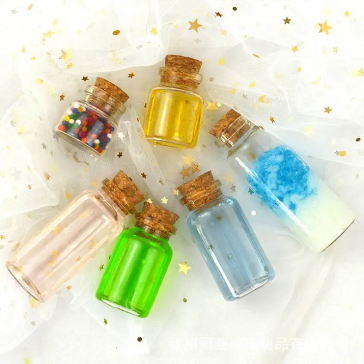 Crimp Neck Glass Vials With Cork Lid For Liquid An