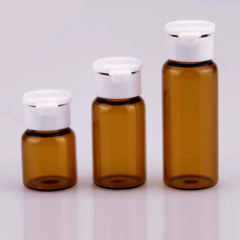2ml 3ml 5ml Crimp Neck Amber Glass Vials With Plas